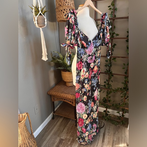 ▪️Selkie The Puck Poet Slip Floral Silk Dress 1X - Picture 10 of 16